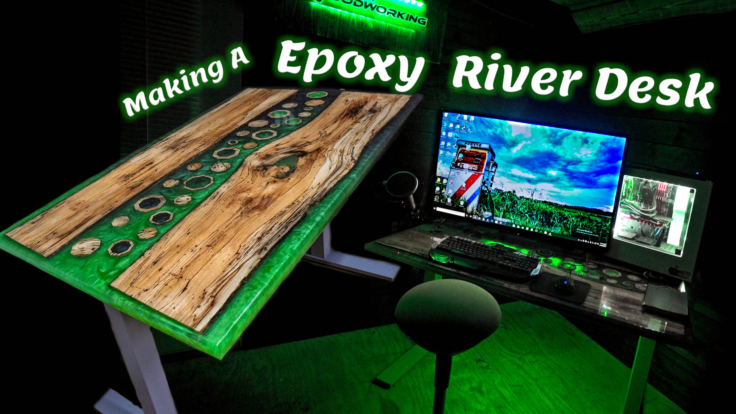 Making An Epoxy River Top Lift Desk JPayne Woodworking
